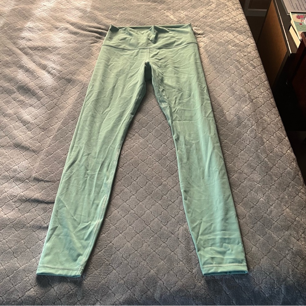 Everlane Perform Leggings Womens‎ Medium Sage Green High Waisted Yoga Athletic